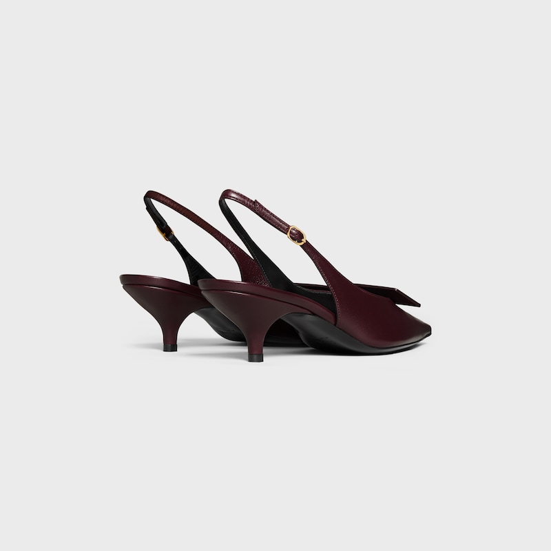 signature - slingback con etichetta in pelle di agnello