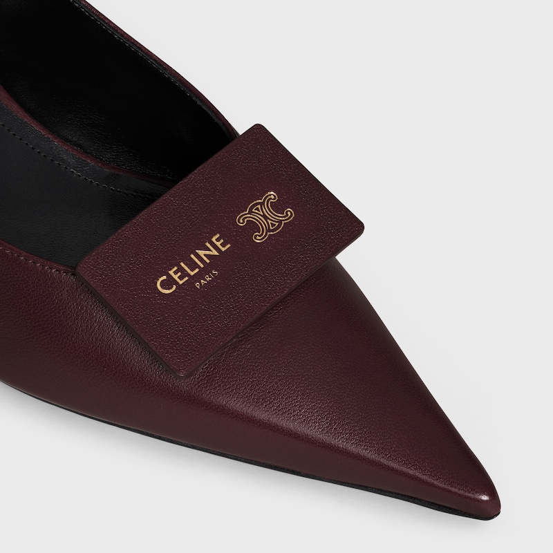 signature - slingback con etichetta in pelle di agnello