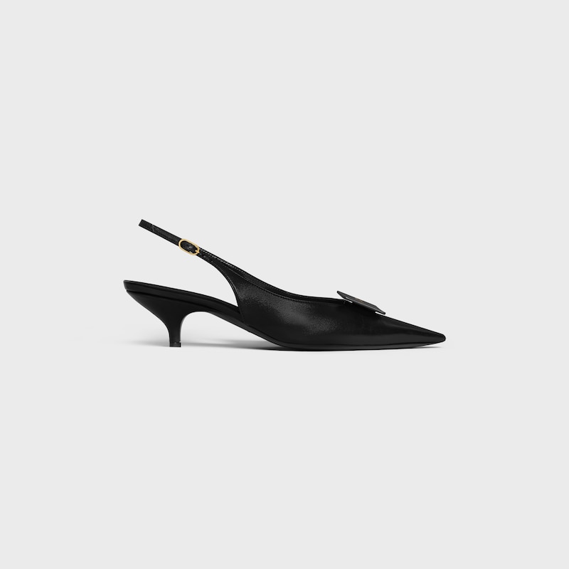 signature - slingback con etichetta in pelle di agnello