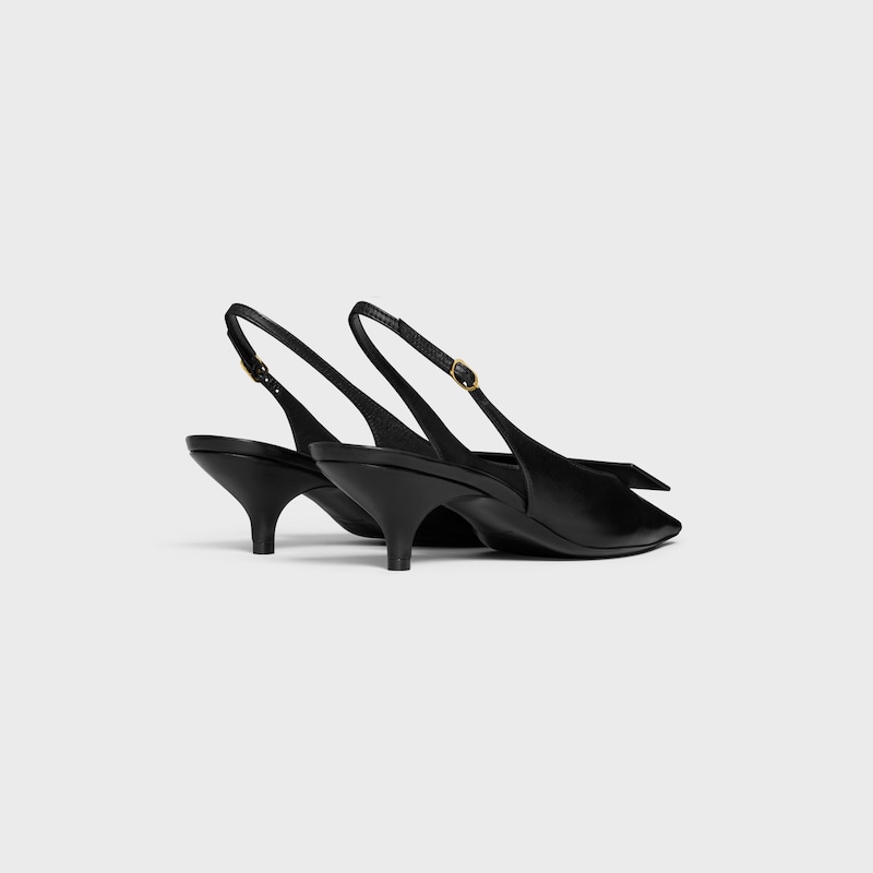 signature - slingback con etichetta in pelle di agnello