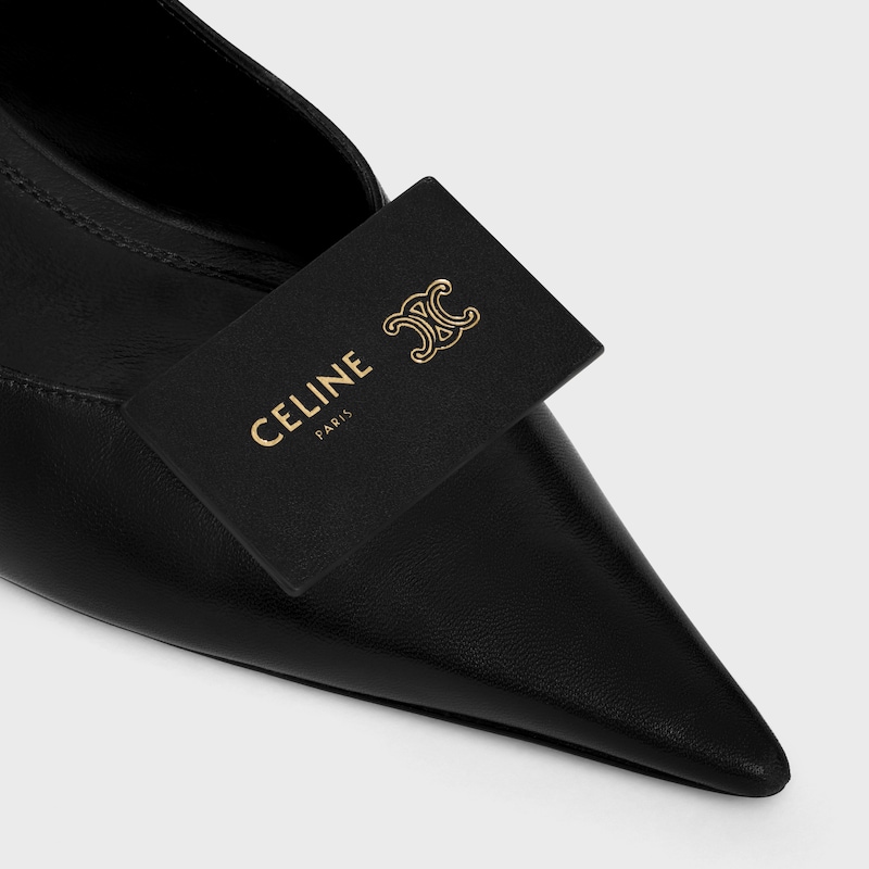 signature - slingback con etichetta in pelle di agnello