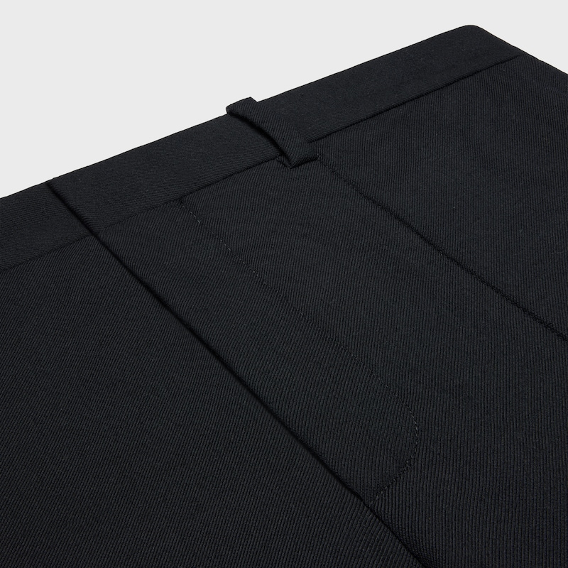 pantaloni slim in gabardina di lana elasticizzata