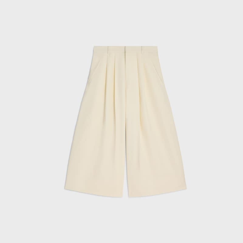 pantaloni corti montauk in lana diagonale