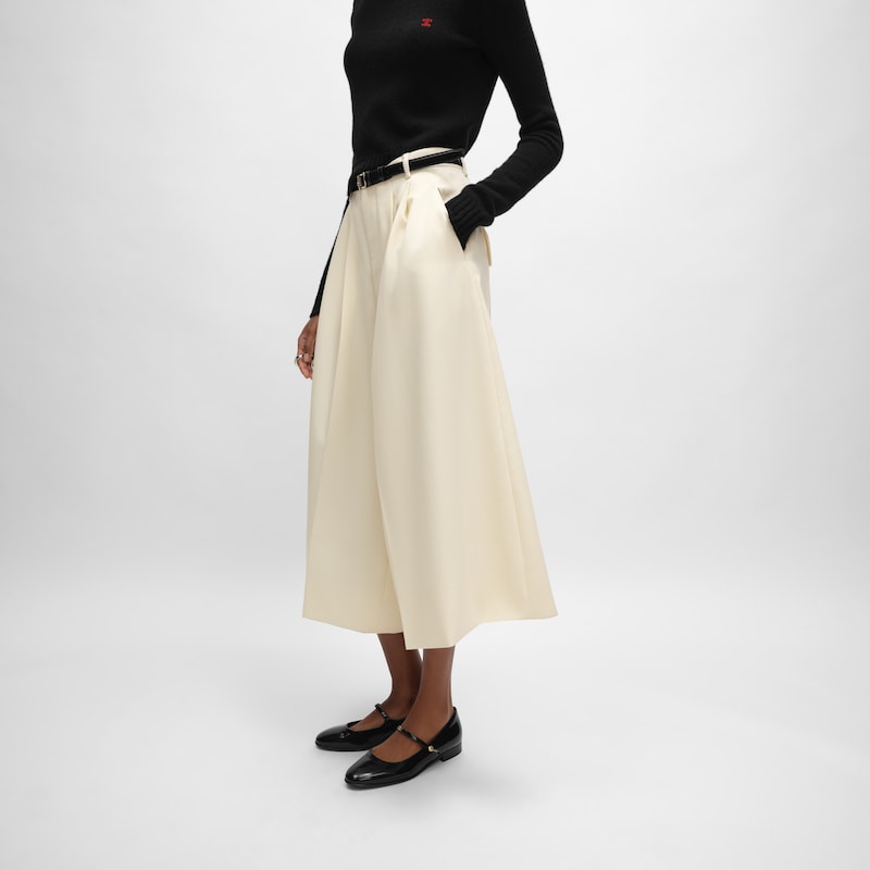 pantaloni corti montauk in lana diagonale