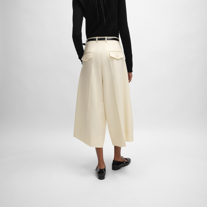 pantaloni corti montauk in lana diagonale