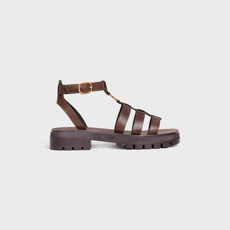celine - sandalo gladiatore clea triomphe in vitello - concia vegetale