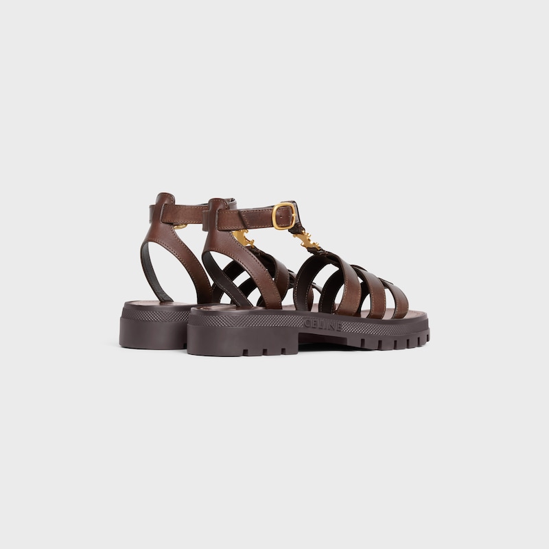 celine - sandalo gladiatore clea triomphe in vitello - concia vegetale