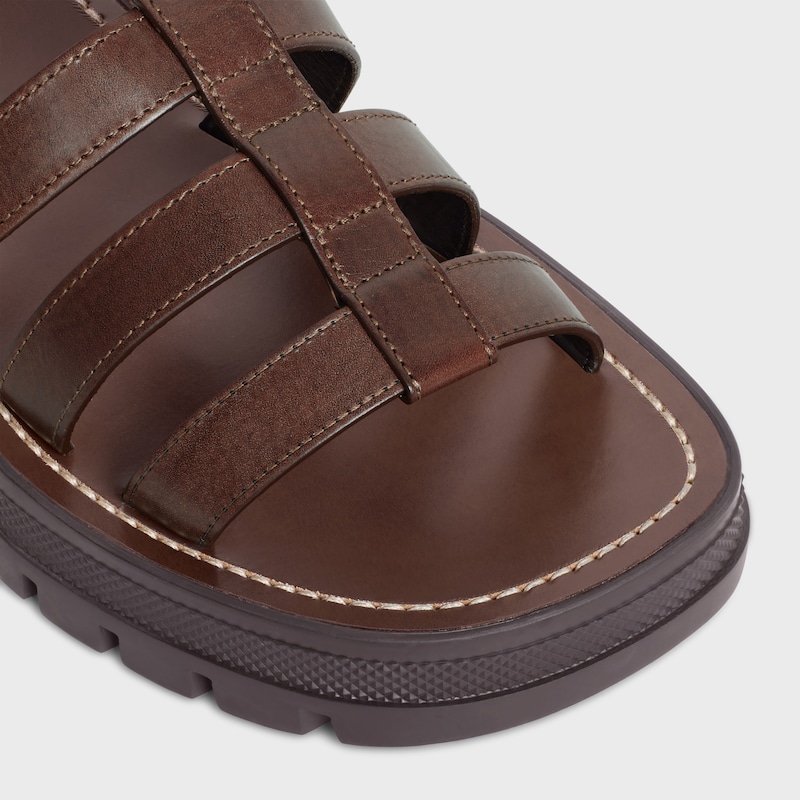 celine - sandalo gladiatore clea triomphe in vitello - concia vegetale
