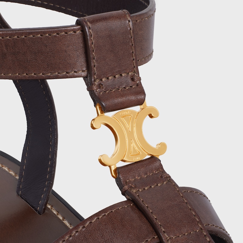 celine - sandalo gladiatore clea triomphe in vitello - concia vegetale