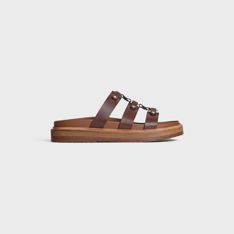 celine - tippi slide in vitello - concia vegetale