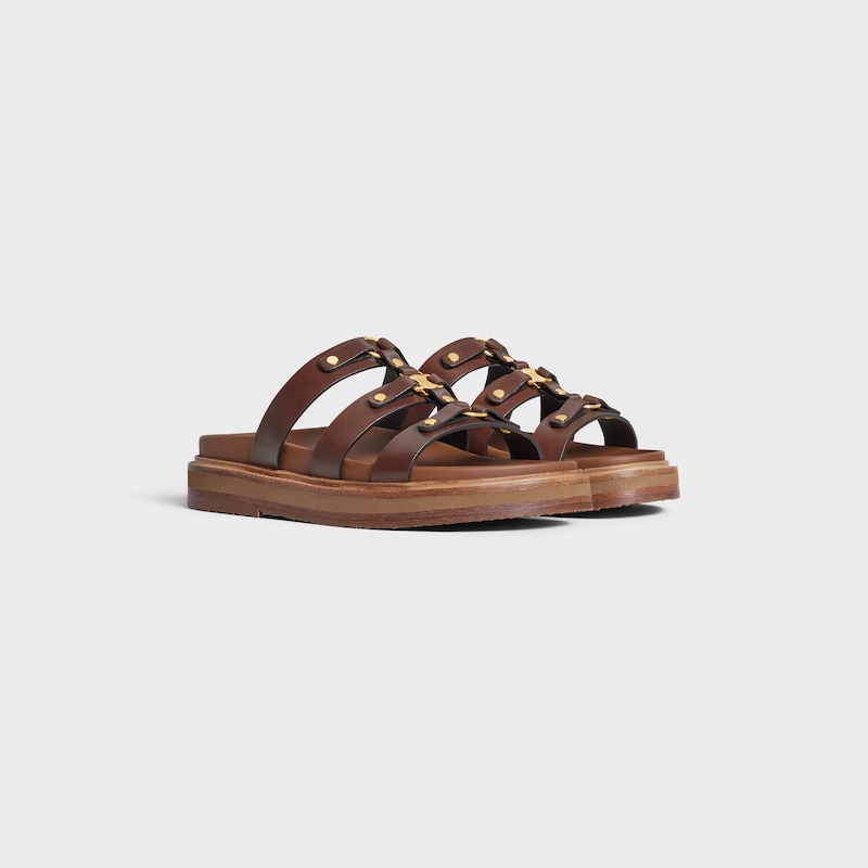 celine - tippi slide in vitello - concia vegetale