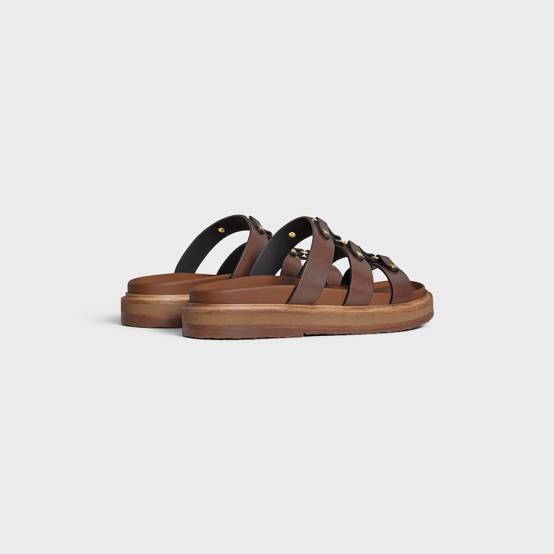 celine - tippi slide in vitello - concia vegetale