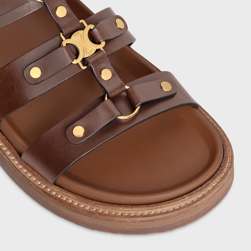 celine - tippi slide in vitello - concia vegetale