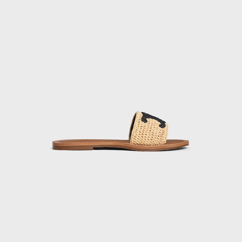 celine lympia mule in rafia