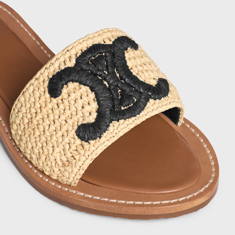celine lympia mule in rafia