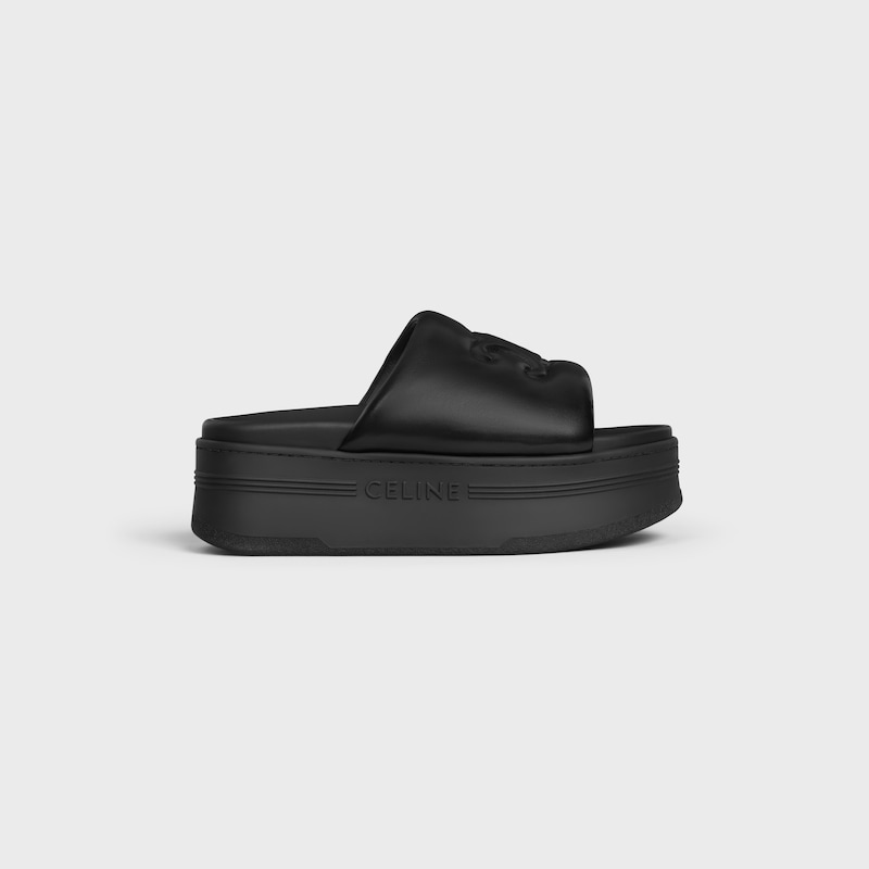 ciabatta celine block con triomphe in pelle di agnello