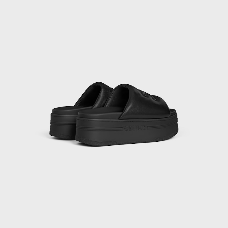 ciabatta celine block con triomphe in pelle di agnello