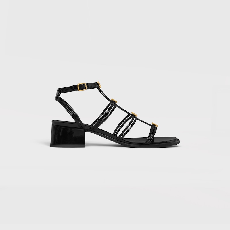 sandalo celine clemence multi triomphe in pelle di vitello lucida