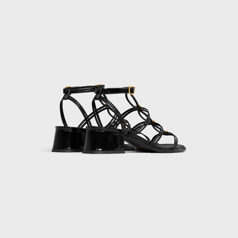 sandalo celine clemence multi triomphe in pelle di vitello lucida