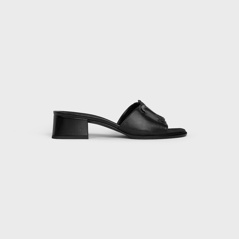 mule celine clemence in pelle di agnello e vitello verniciato