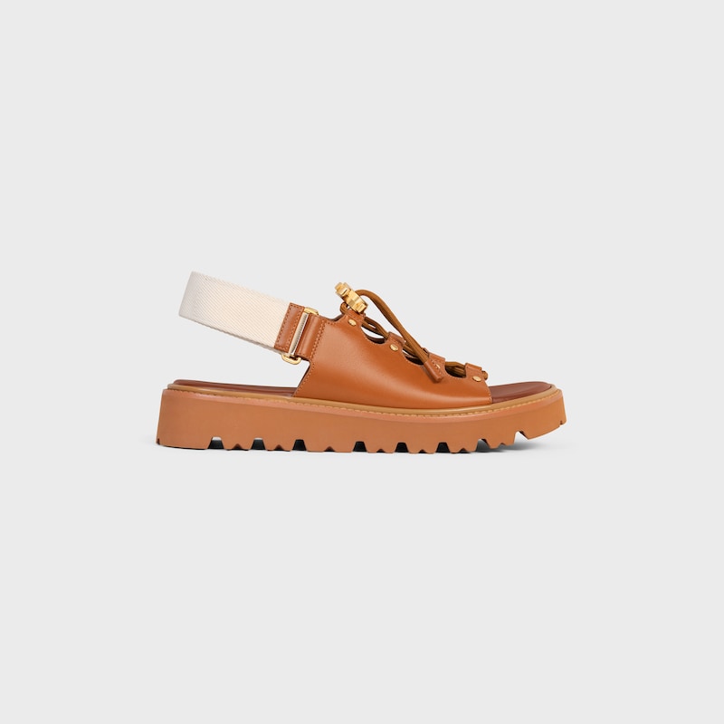 sandalo celine billie chunky in pelle di vitello e tessuto