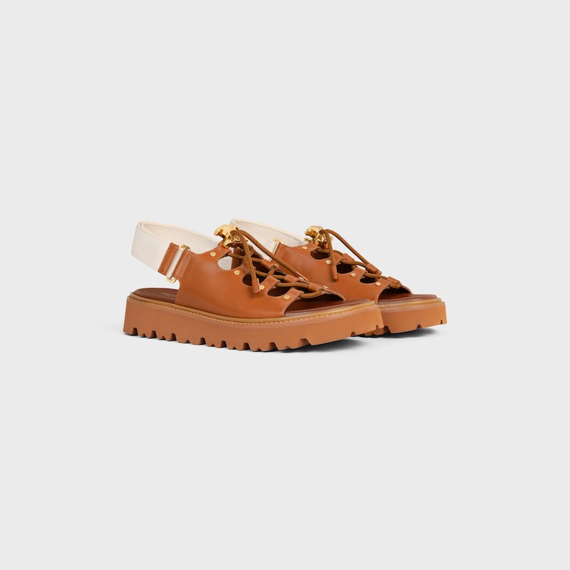sandalo celine billie chunky in pelle di vitello e tessuto