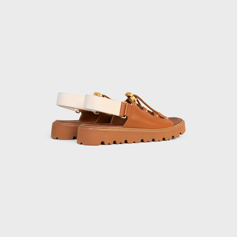 sandalo celine billie chunky in pelle di vitello e tessuto