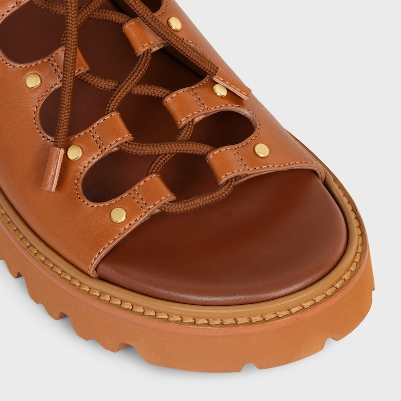 sandalo celine billie chunky in pelle di vitello e tessuto