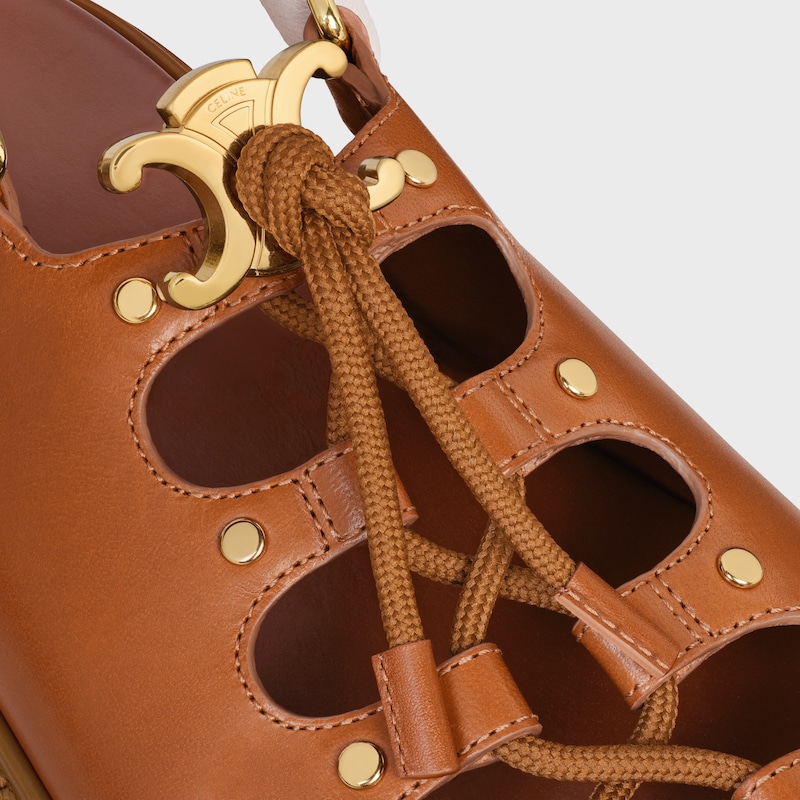 sandalo celine billie chunky in pelle di vitello e tessuto