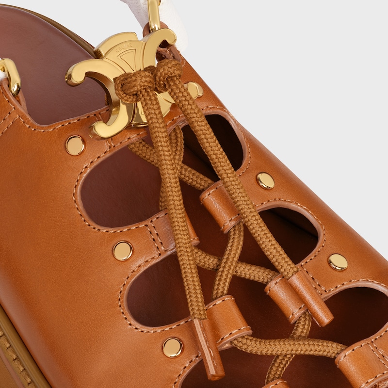 sandalo celine billie chunky in pelle di vitello e tessuto