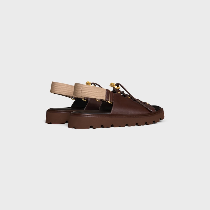 sandali celine billie chunky in pelle di vitello e tessuto