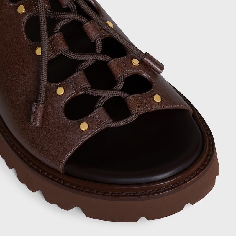 sandali celine billie chunky in pelle di vitello e tessuto