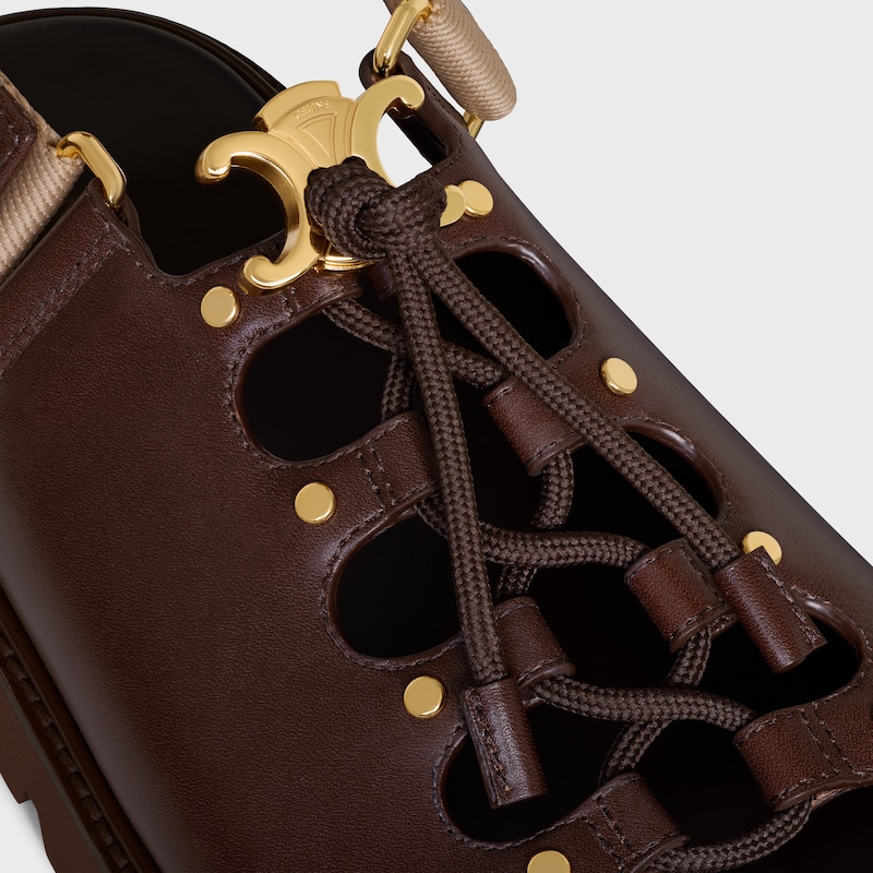 sandali celine billie chunky in pelle di vitello e tessuto