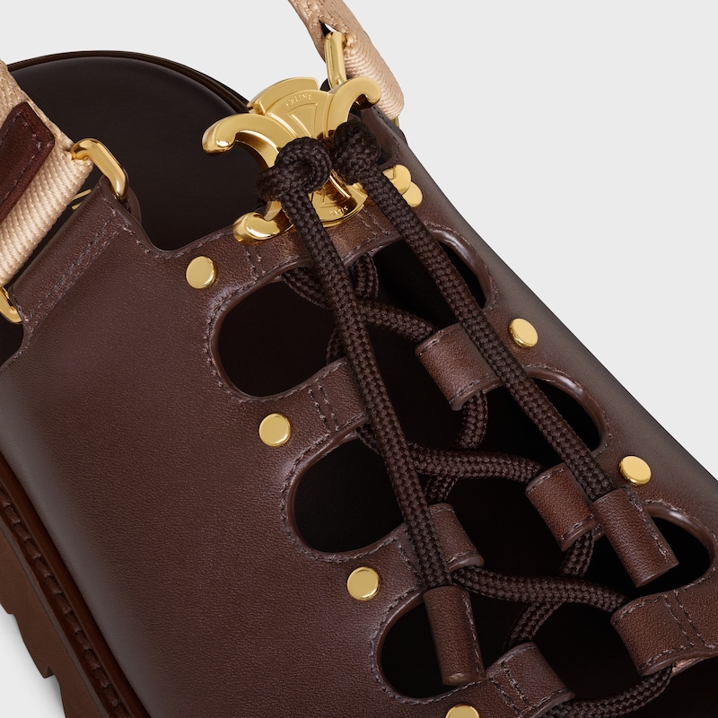 sandali celine billie chunky in pelle di vitello e tessuto