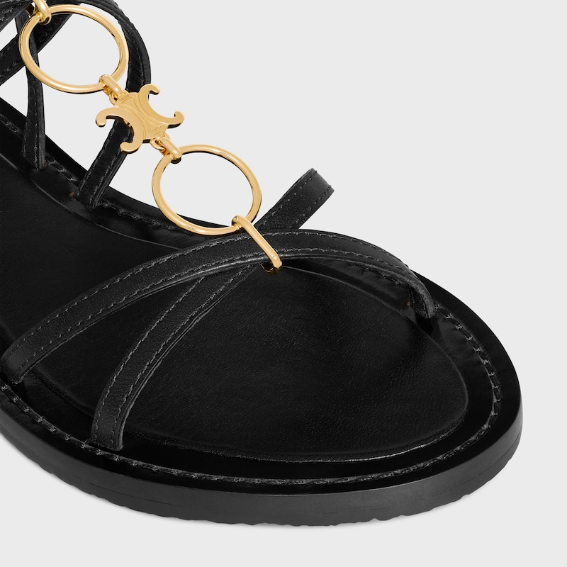 sandalo gioiello celine lympia con cinturini in pelle di vitello