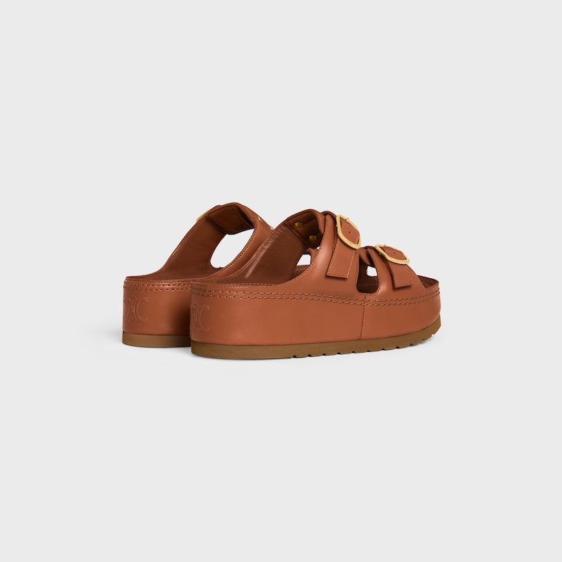 mule con zeppa celine polly in pelle di vitello