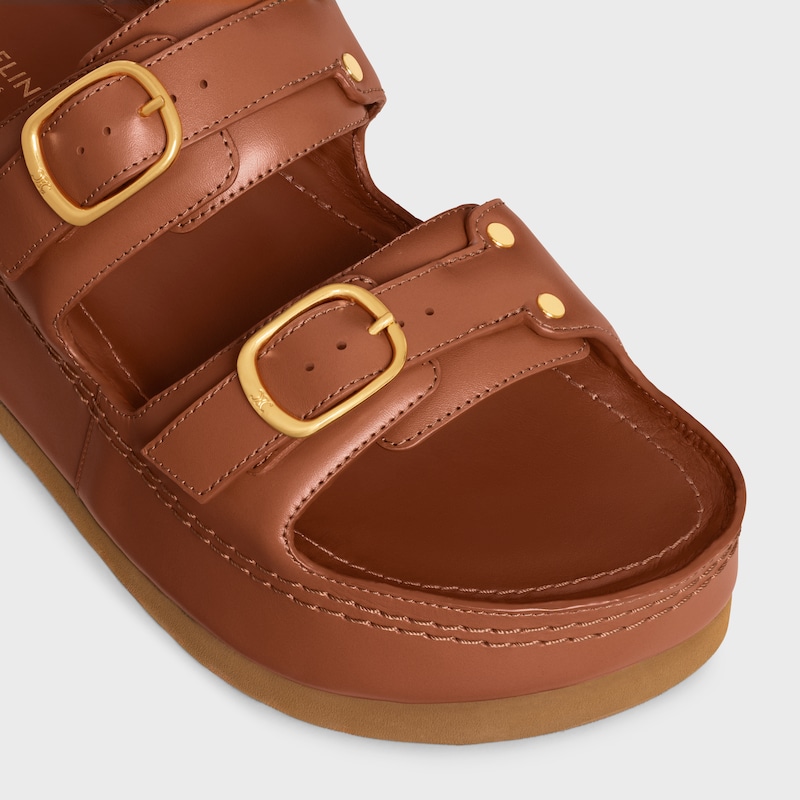 mule con zeppa celine polly in pelle di vitello