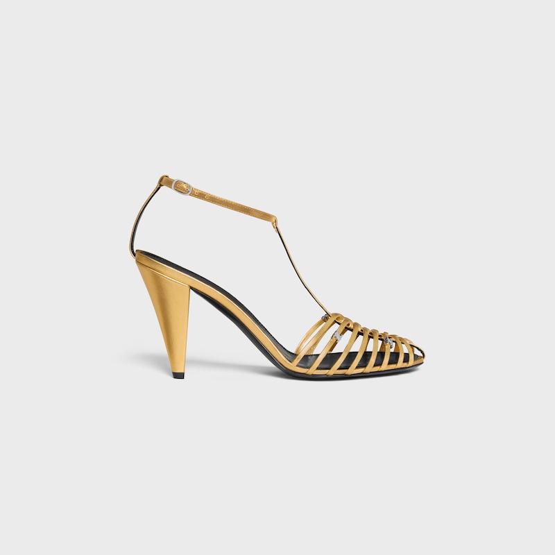 celine cage - sandalo con cinturini in pelle di agnello laminata