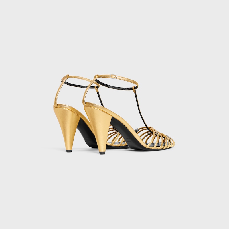 celine cage - sandalo con cinturini in pelle di agnello laminata