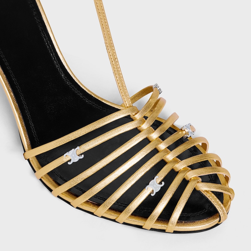 celine cage - sandalo con cinturini in pelle di agnello laminata