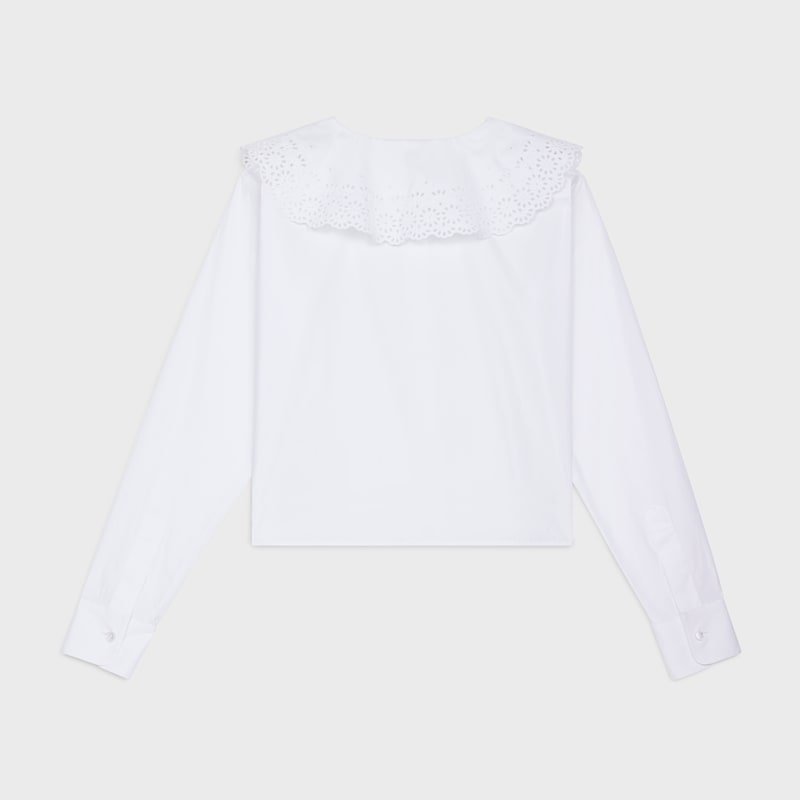 camicia corta romy in popeline di cotone