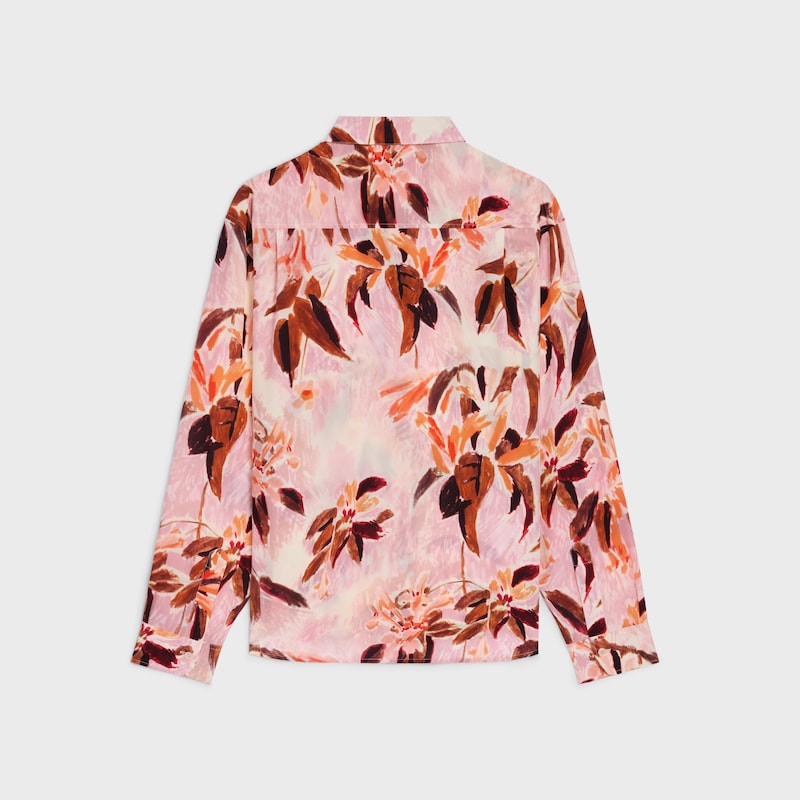 camicia rilassata in crepe de chine