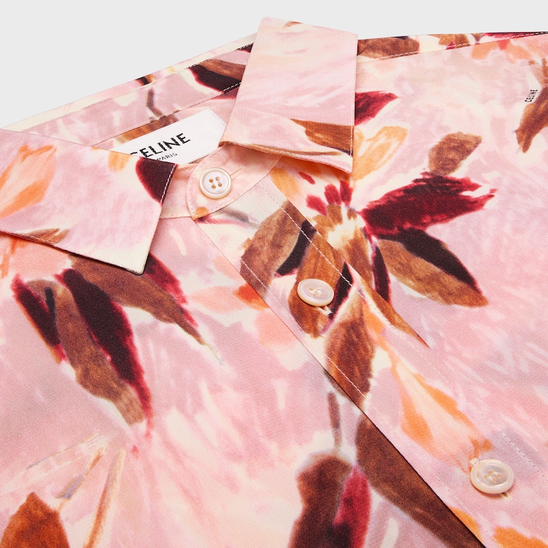 camicia rilassata in crepe de chine
