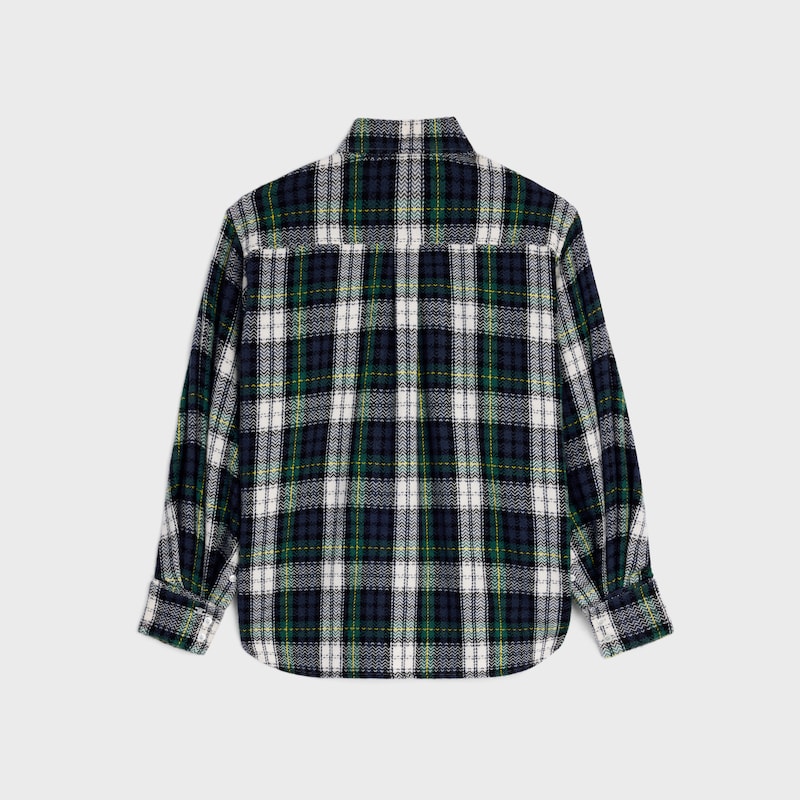 camicia in cashmere tartan