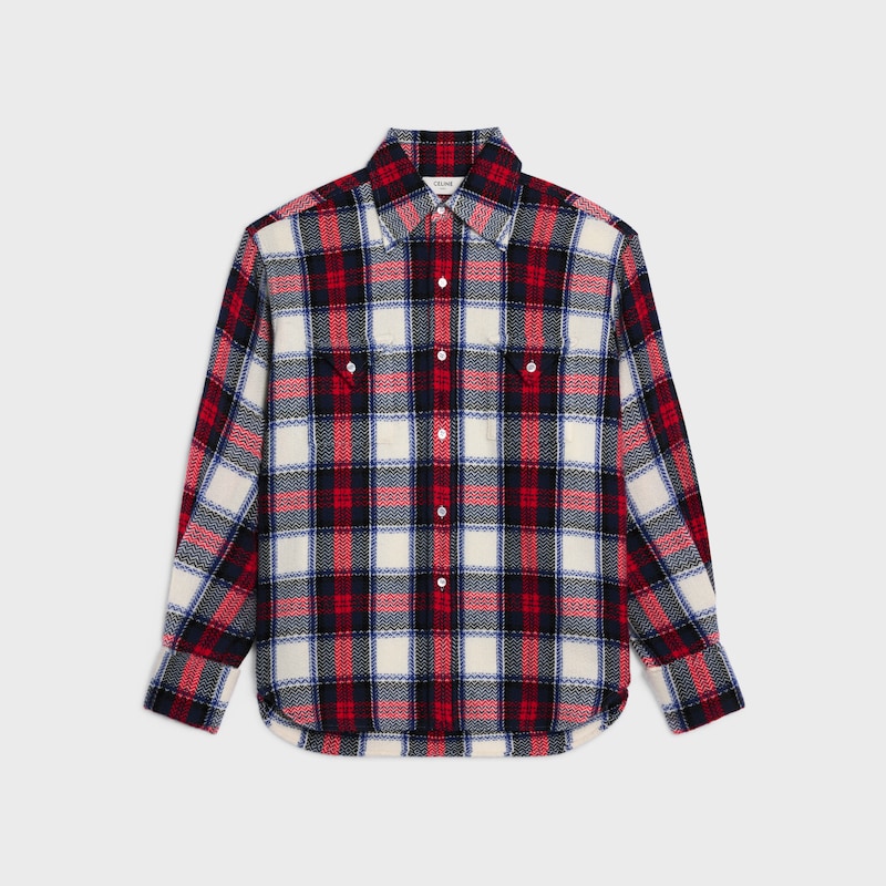 camicia in cashmere a quadri