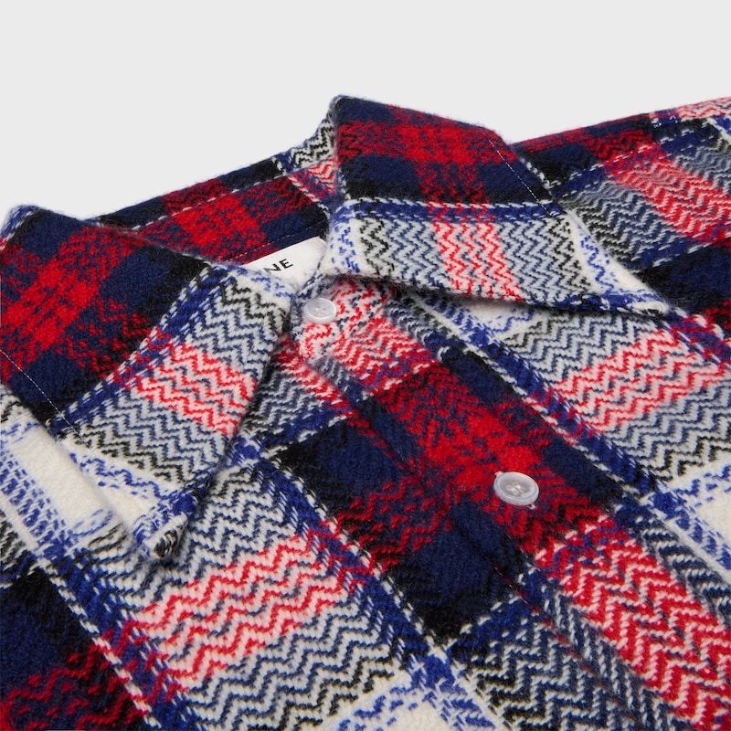 camicia in cashmere a quadri