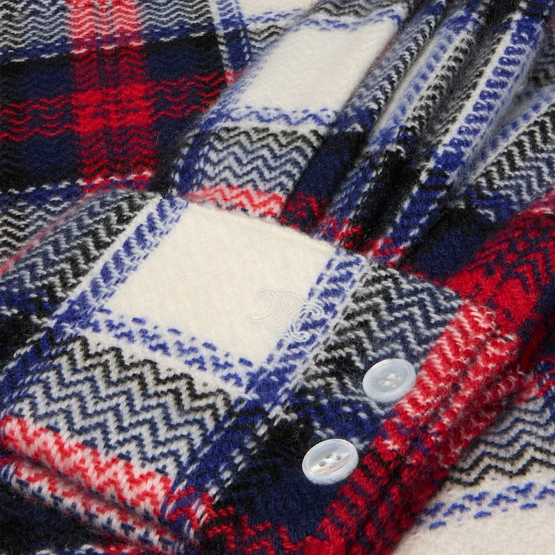 camicia in cashmere a quadri