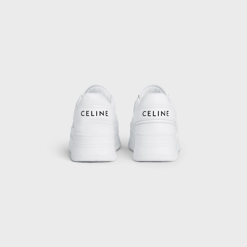 sneakers block con suola a zeppa in vitello