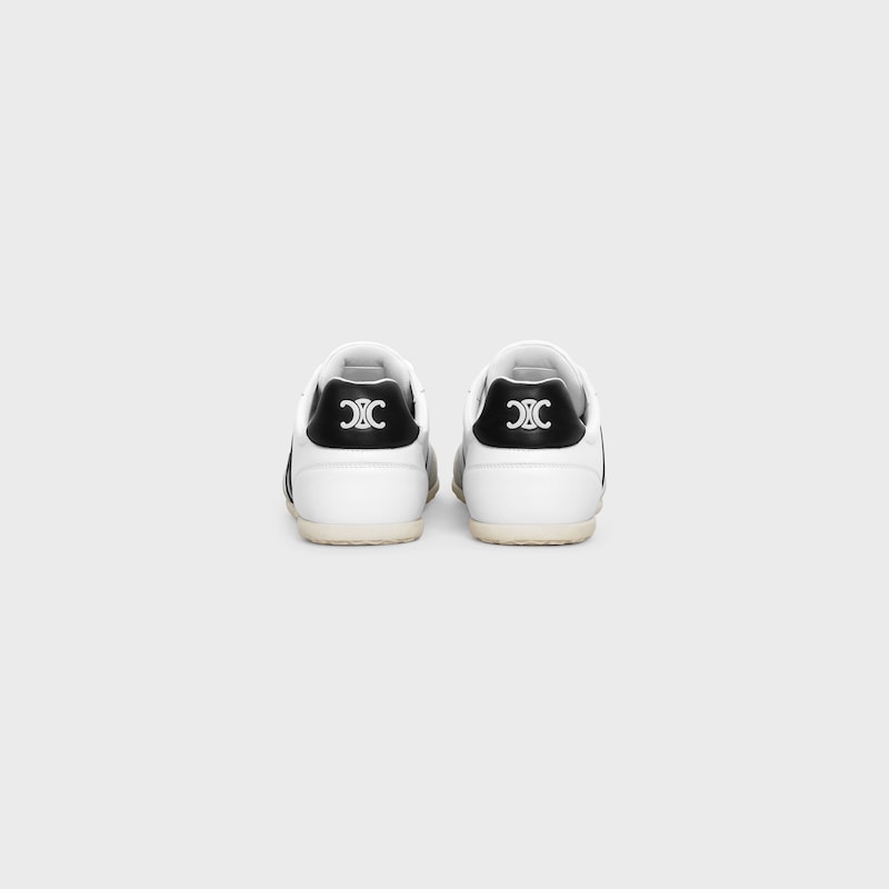 sneaker celine jogger bassa con stringhe in pelle di vitello e pelle di vitello scamosciata