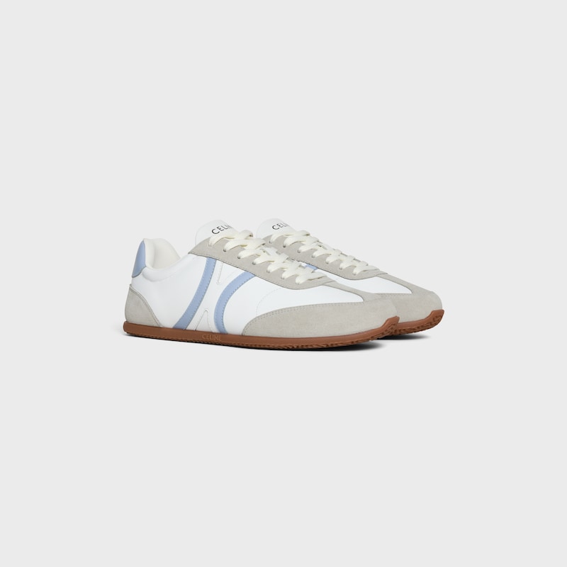 celine jogger - sneaker bassa con stringhe in vitello e vitello scamosciato